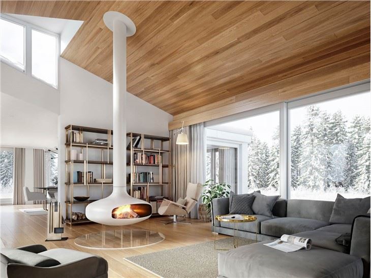 Bio-ethanol hangende open haard