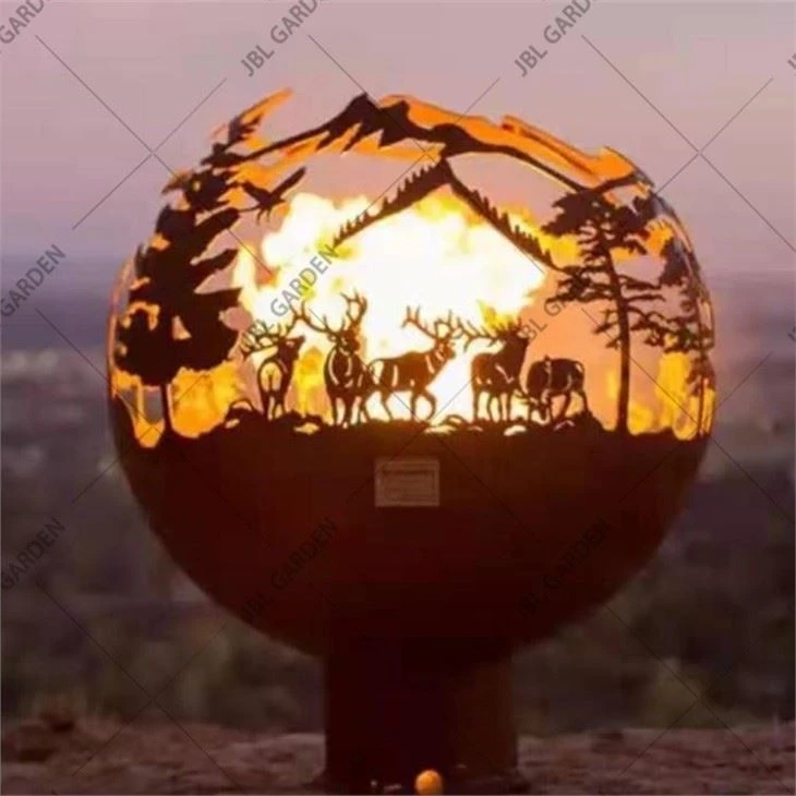 Cut Metal Fire Sphere