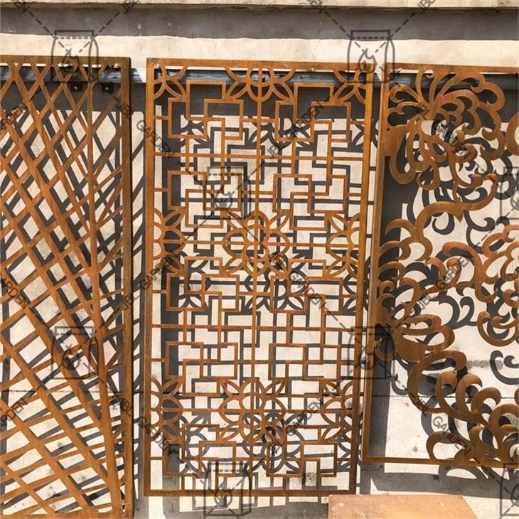 Lasergesneden Corten scheidingspaneel