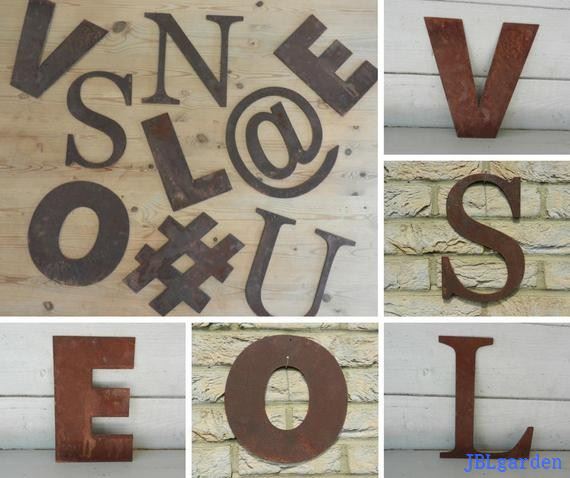 Rustic Table Numbers Rusty Letters