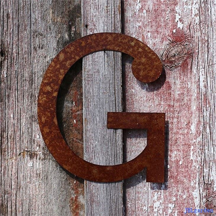 Rustic Table Numbers Rusty Letters