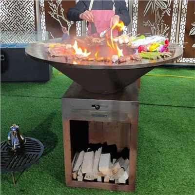 Cortenstaal kookplaat Grill Vuurplaats Buitenterras Stalen BBQ Vuurplaats Grilltafel
