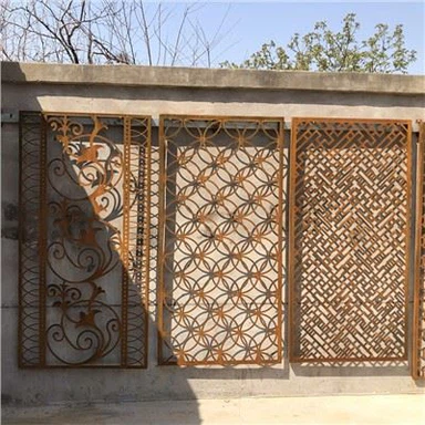 Decoratieve metalen privacyschermen