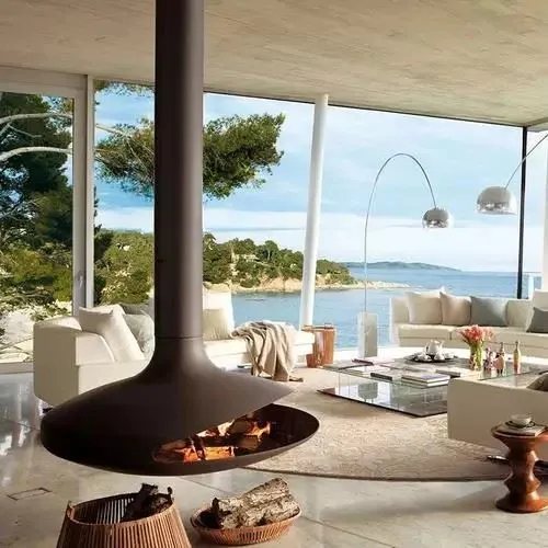 Suspended Rotating Fireplace