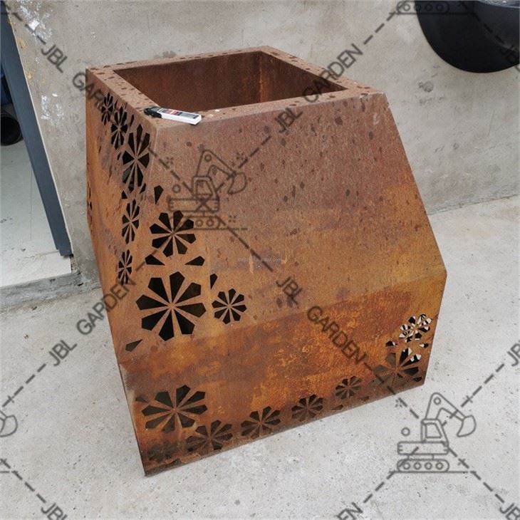 Wood And Metal Planter