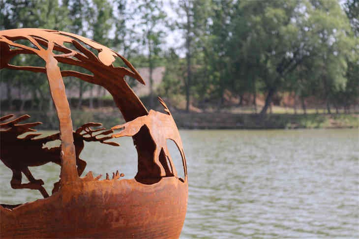 Corten Steel Spherical Fireball high quality