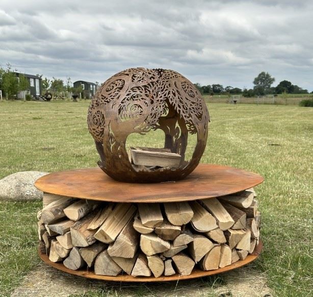 Firepit Table With Wood Storage