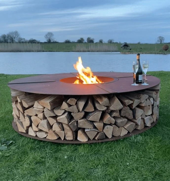 Firepit Table With Wood Storage