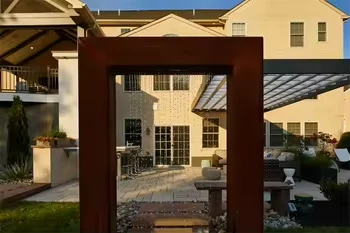 Modern Steel Suspended Fireplace
