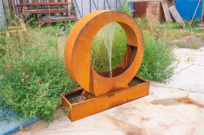 Moon Shape Water Feature Outdoor Steel Landscaping Water Curtain best