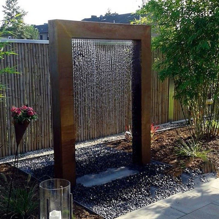 Nature Style Corten Rainfall Fountain