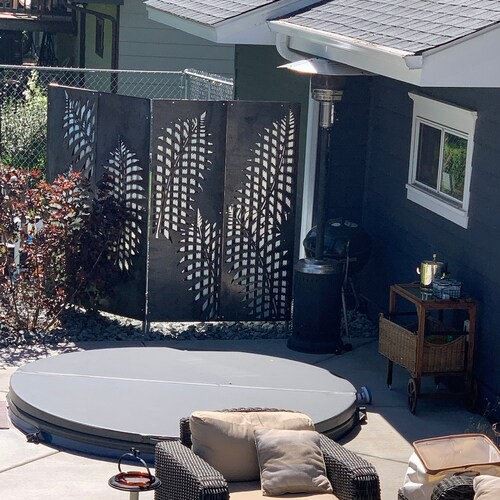 Schermomheining in de tuin