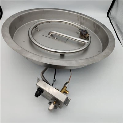 Ronde vuurplaats-gasset