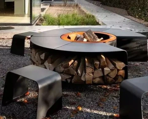 Steel Fire Pit With Chairs