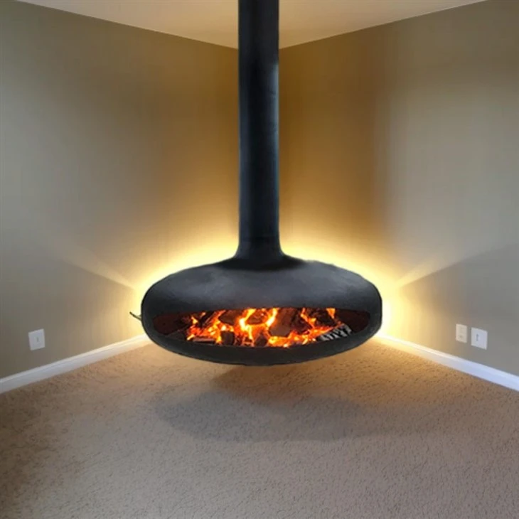 Steel Suspended Hanging Fireplace high quality